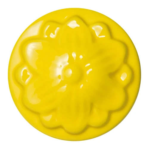 Szkliwo Colorobbia Bellissimo B900 Limoncello - próbka wypalonego szkliwa
