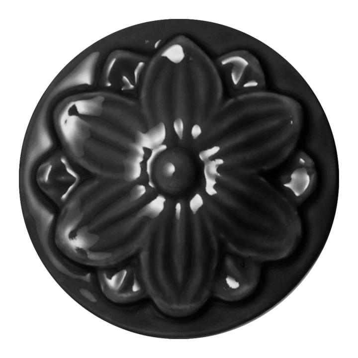 Szkliwo Colorobbia Bellissimo B908 Black Swan - próbka wypalonego szkliwa