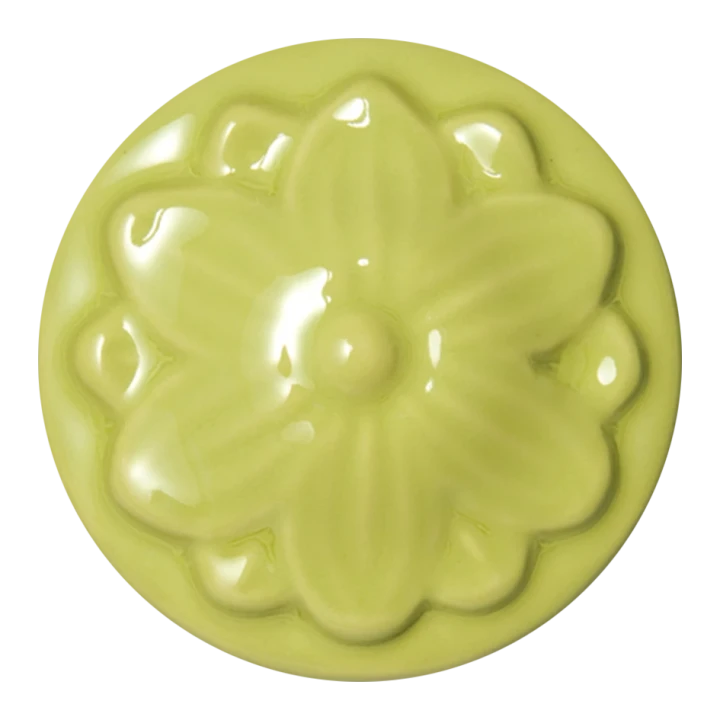 Szkliwo Colorobbia Bellissimo B936 Chartreuse - próbka wypalonego szkliwa
