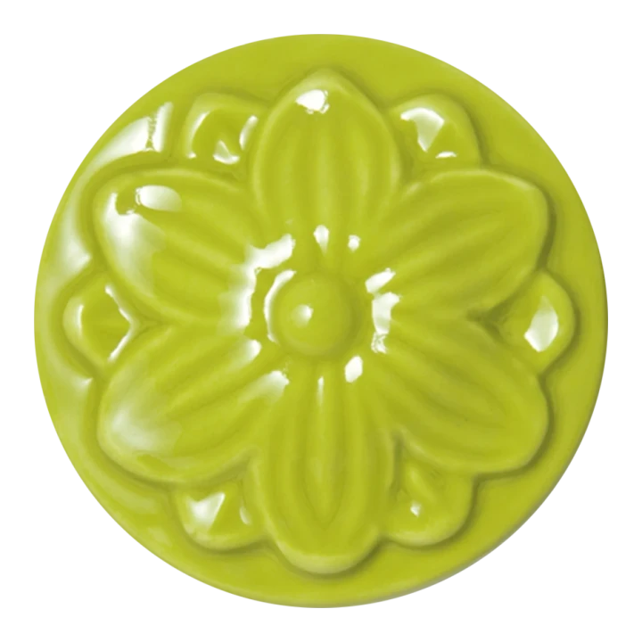 Szkliwo Colorobbia Bellissimo B944 Lime - próbka wypalonego szkliwa