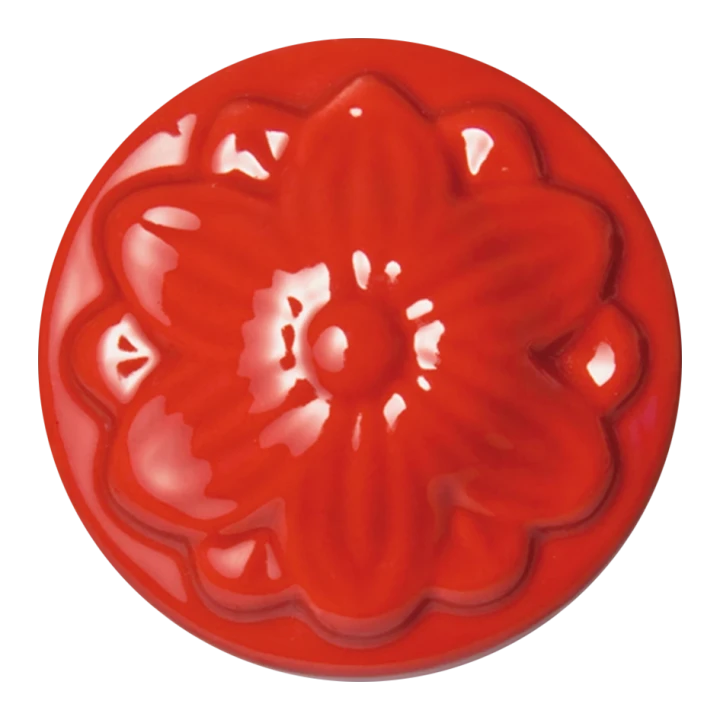 Szkliwo Colorobbia Bellissimo B945 Tomato - próbka wypalonego szkliwa