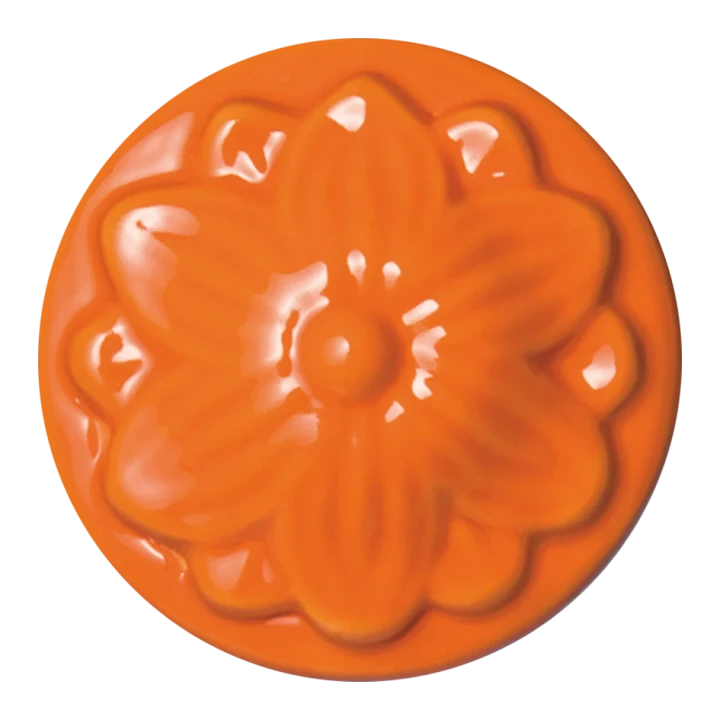 Szkliwo Colorobbia Bellissimo B946 Orange Sorbet - próbka wypalonego szkliwa
