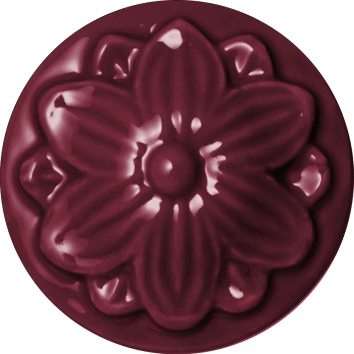 Szkliwo Colorobbia Bellissimo B954 Sangria - próbka wypalonego szkliwa