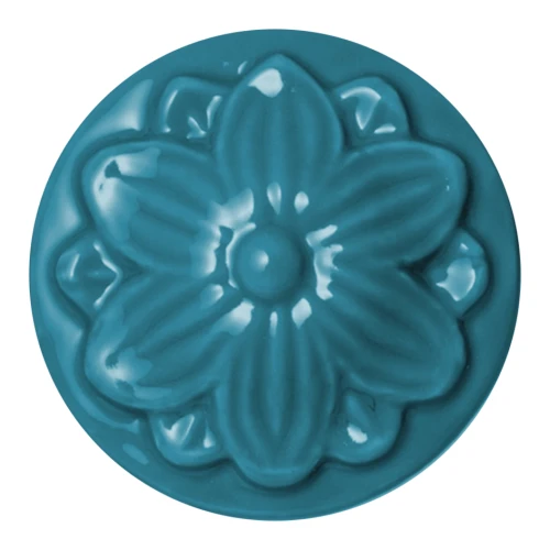 Szkliwo Colorobbia Bellissimo B962 Teal - próbka wypalonego szkliwa