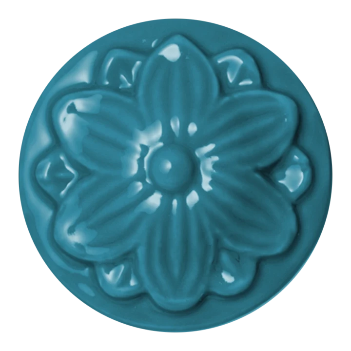 Szkliwo Colorobbia Bellissimo B962 Teal - próbka wypalonego szkliwa