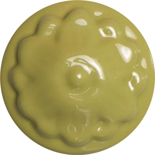 Szkliwo Colorobbia Bellissimo B981 Pea Soup - próbka wypalonego szkliwa