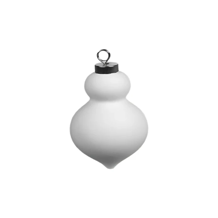 Ozdoba biskwitowa świąteczna bombka retro dwustopniowa H 11 cm