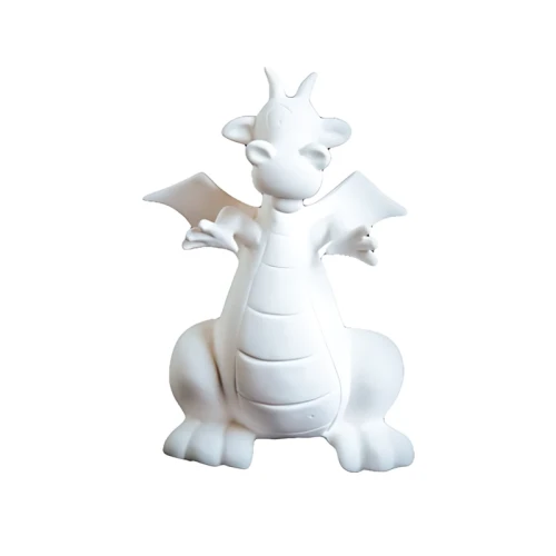 Figurka biskwitowa do szkliwienia Smok siedzący H 14 cm