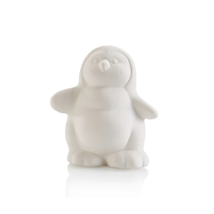 Figurka biskwitowa mini pingwin do szkliwienia