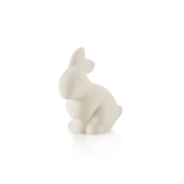 Figurka biskwitowa królika siedzącego, mini format H 4,5 cm