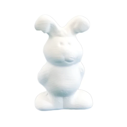 Naklejka biskwitowa 3D królik siedzący do dekorowania ceramiki