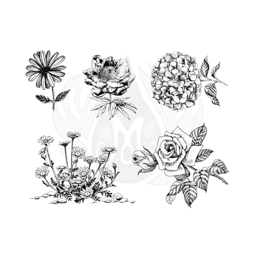 Szablon sitodrukowy XL Mayco Flowers 3 do ceramiki