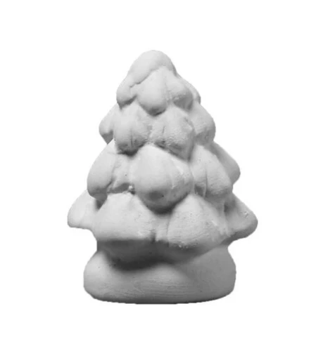 Naklejka biskwitowa 3D choinka ø 3 cm do dekorowania ceramiki